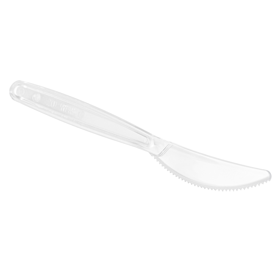 Mehrweg-Messer, transparent, 18 cm, 50 Stk/Pkg