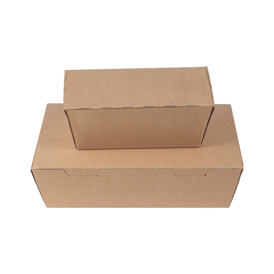 Snack Box, "Easy Line", braun unbedruckt, versch. Größen & Stk