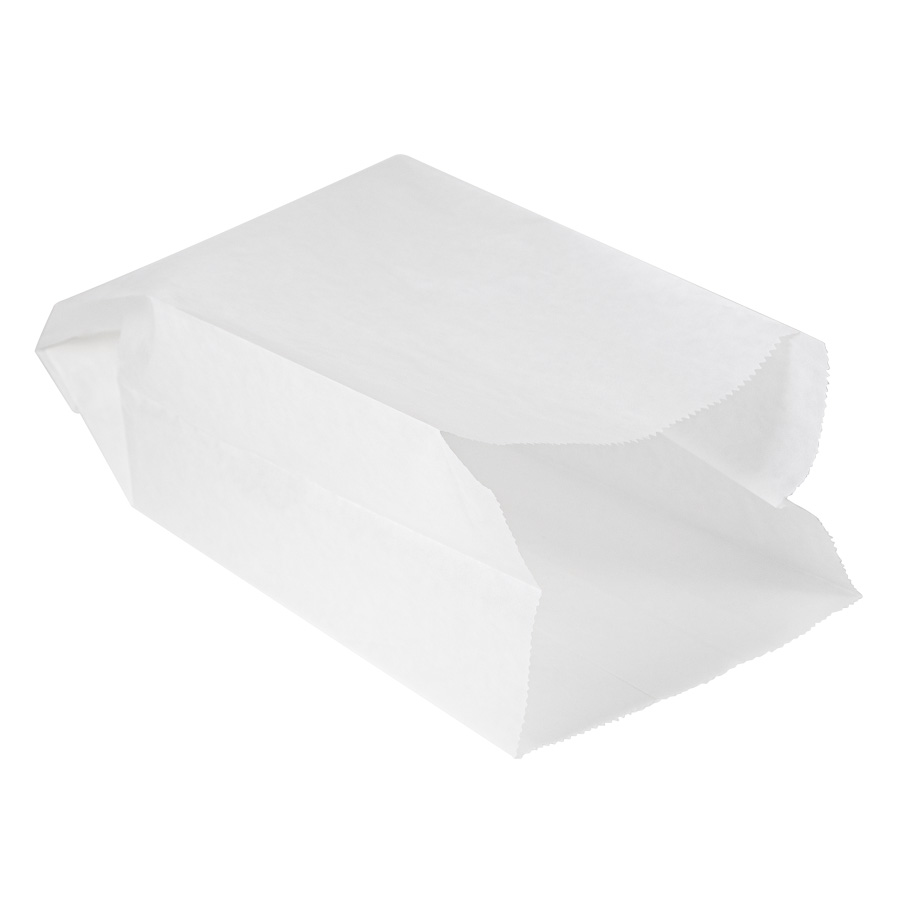 Papier-Faltensack (Semmelsack), weiß, versch. Größen, 1000 Stk/Ktn